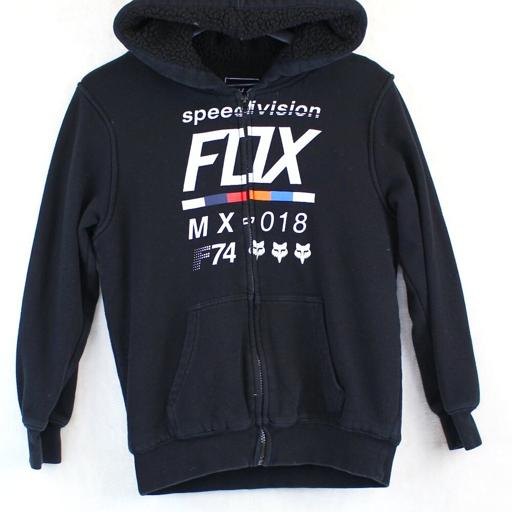 Fox Racing Bike Sherpa Insulated Hoodie Sweatshirt Jacket Full Zip (Youth LG)